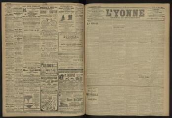 3 vues - L\'Yonne, journal du département, n° 134, jeudi 13 juin 1907 (ouvre la visionneuse)