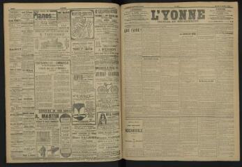 3 vues - L\'Yonne, journal du département, n° 150, mardi 2 juillet 1907 (ouvre la visionneuse)