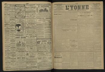 3 vues - L\'Yonne, journal du département, n° 156, mardi 9 juillet 1907 (ouvre la visionneuse)