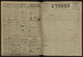 3 vues - L\'Yonne, journal du département, n° 157, mercredi 10 juillet 1907 (ouvre la visionneuse)
