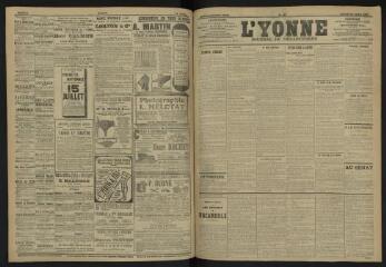 3 vues - L\'Yonne, journal du département, n° 160, samedi 13 juillet 1907 (ouvre la visionneuse)