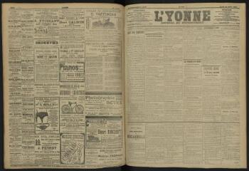 3 vues - L\'Yonne, journal du département, n° 168, lundi 22 juillet 1907 (ouvre la visionneuse)