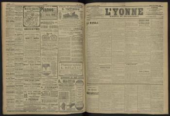 3 vues - L\'Yonne, journal du département, n° 169, mardi 23 juillet 1907 (ouvre la visionneuse)