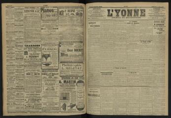 3 vues - L\'Yonne, journal du département, n° 183, vendredi 9 août 1907 (ouvre la visionneuse)