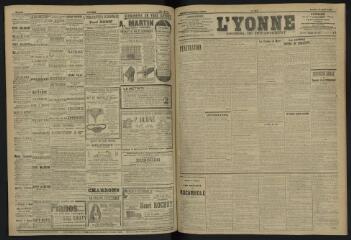 3 vues - L\'Yonne, journal du département, n° 185, lundi 12 août 1907 (ouvre la visionneuse)
