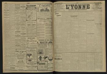 3 vues - L\'Yonne, journal du département, n° 191, mardi 20 août 1907 (ouvre la visionneuse)