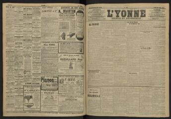 3 vues - L\'Yonne, journal du département, n° 195, lundi 26 août 1907 (ouvre la visionneuse)