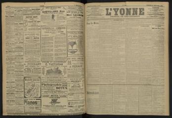 3 vues - L\'Yonne, journal du département, n° 205, vendredi 6 septembre 1907 (ouvre la visionneuse)