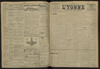 3 vues - L\'Yonne, journal du département, n° 206, samedi 7 septembre 1907 (ouvre la visionneuse)