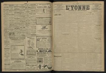 3 vues - L\'Yonne, journal du département, n° 207, lundi 9 septembre 1907 (ouvre la visionneuse)
