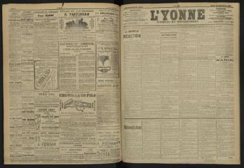 3 vues - L\'Yonne, journal du département, n° 208, mardi 10 septembre 1907 (ouvre la visionneuse)