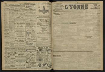 3 vues - L\'Yonne, journal du département, n° 209, mercredi 11 septembre 1907 (ouvre la visionneuse)