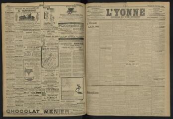 3 vues - L\'Yonne, journal du département, n° 211, vendredi 13 septembre 1907 (ouvre la visionneuse)