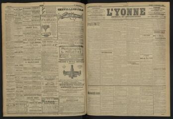 3 vues - L\'Yonne, journal du département, n° 212, samedi 14 septembre 1907 (ouvre la visionneuse)