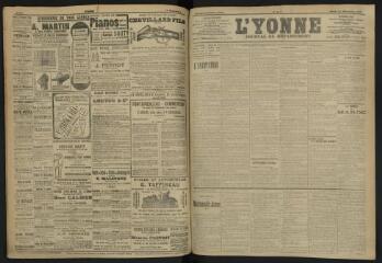 3 vues - L\'Yonne, journal du département, n° 214, mardi 17 septembre 1907 (ouvre la visionneuse)
