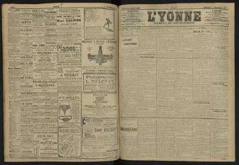 3 vues - L\'Yonne, journal du département, n° 215, mercredi 18 septembre 1907 (ouvre la visionneuse)