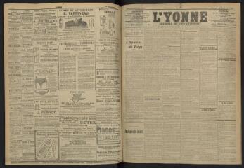 3 vues - L\'Yonne, journal du département, n° 217, vendredi 20 septembre 1907 (ouvre la visionneuse)