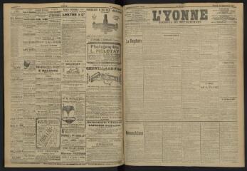 3 vues - L\'Yonne, journal du département, n° 218, samedi 21 septembre 1907 (ouvre la visionneuse)