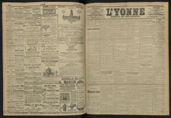 3 vues - L\'Yonne, journal du département, n° 221, mercredi 25 septembre 1907 (ouvre la visionneuse)