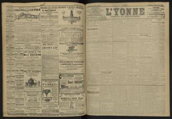 3 vues - L\'Yonne, journal du département, n° 224, samedi 28 septembre 1907 (ouvre la visionneuse)