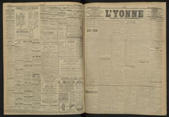 3 vues - L\'Yonne, journal du département, n° 225, lundi 30 septembre 1907 (ouvre la visionneuse)