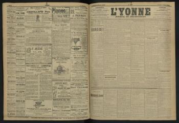 3 vues - L\'Yonne, journal du département, n° 232, mardi 8 octobre 1907 (ouvre la visionneuse)