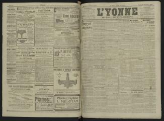 4 vues - L\'Yonne, journal du département, n° 254, lundi 4 novembre 1907 (ouvre la visionneuse)