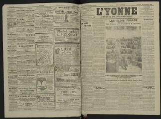 3 vues - L\'Yonne, journal du département, n° 259, samedi 9 novembre 1907 (ouvre la visionneuse)