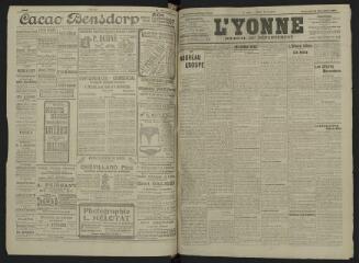 3 vues - L\'Yonne, journal du département, n° 264, vendredi 15 novembre 1907 (ouvre la visionneuse)