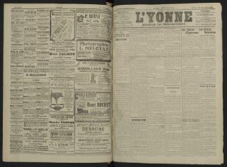 4 vues - L\'Yonne, journal du département, n° 263, samedi 16 novembre 1907 (ouvre la visionneuse)