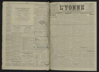 4 vues - L\'Yonne, journal du département, n° 264, lundi 18 novembre 1907 (ouvre la visionneuse)
