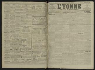 4 vues - L\'Yonne, journal du département, n° 266, mercredi 20 novembre 1907 (ouvre la visionneuse)