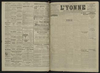 4 vues - L\'Yonne, journal du département, n° 267, jeudi 21 novembre 1907 (ouvre la visionneuse)