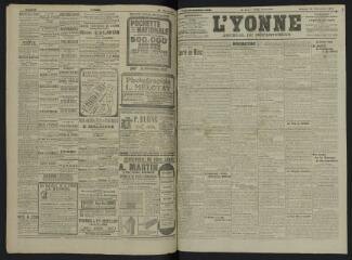 4 vues - L\'Yonne, journal du département, n° 275, samedi 30 novembre 1907 (ouvre la visionneuse)