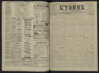 4 vues - L\'Yonne, journal du département, n° 276, lundi 2 décembre 1907 (ouvre la visionneuse)