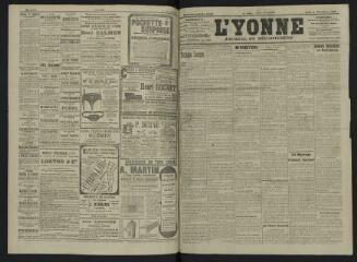 4 vues - L\'Yonne, journal du département, n° 279, jeudi 5 décembre 1907 (ouvre la visionneuse)