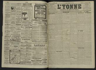 4 vues - L\'Yonne, journal du département, n° 280, vendredi 6 décembre 1907 (ouvre la visionneuse)
