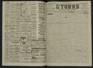 4 vues - L\'Yonne, journal du département, n° 281, samedi 7 décembre 1907 (ouvre la visionneuse)