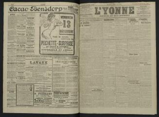 4 vues - L\'Yonne, journal du département, n° 286, vendredi 13 décembre 1907 (ouvre la visionneuse)