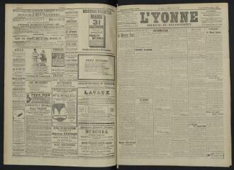 4 vues - L\'Yonne, journal du département, n° 294, lundi 23 décembre 1907 (ouvre la visionneuse)