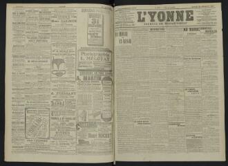 4 vues - L\'Yonne, journal du département, n° 298, samedi 28 décembre 1907 (ouvre la visionneuse)