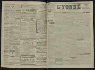 4 vues - L\'Yonne, journal du département, n° 300, mardi 31 décembre 1907 (ouvre la visionneuse)