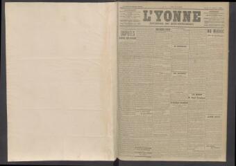 4 vues - L\'Yonne, journal du département, n° 1, jeudi 2 janvier 1908 (ouvre la visionneuse)