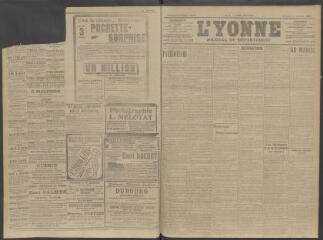 4 vues - L\'Yonne, journal du département, n° 3, samedi 4 janvier 1908 (ouvre la visionneuse)