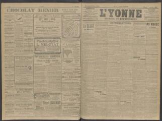 4 vues - L\'Yonne, journal du département, n° 5, mardi 7 janvier 1908 (ouvre la visionneuse)
