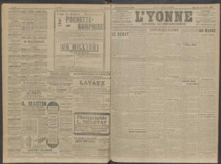 4 vues - L\'Yonne, journal du département, n° 6, mercredi 8 janvier 1908 (ouvre la visionneuse)