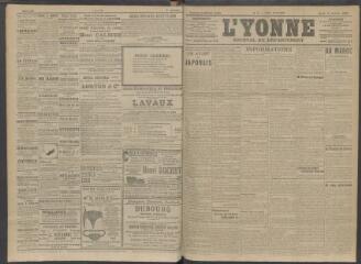4 vues - L\'Yonne, journal du département, n° 7, jeudi 9 janvier 1908 (ouvre la visionneuse)