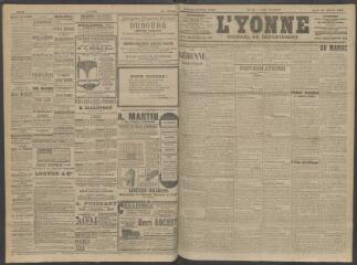4 vues - L\'Yonne, journal du département, n° 13, jeudi 16 janvier 1908 (ouvre la visionneuse)
