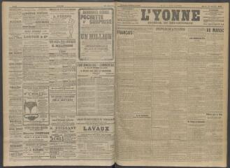 4 vues - L\'Yonne, journal du département, n° 17, mardi 21 janvier 1908 (ouvre la visionneuse)