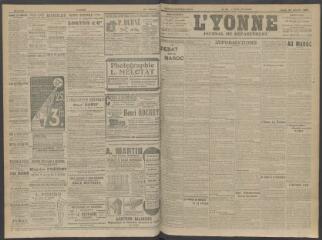 4 vues - L\'Yonne, journal du département, n° 25, jeudi 30 janvier 1908 (ouvre la visionneuse)